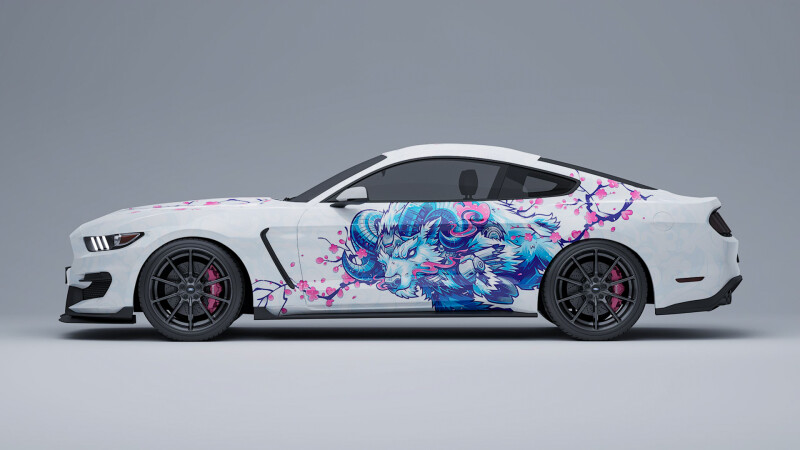 Wrapstock – Ice Ram – Full Wrap – Animal – Car Wrap