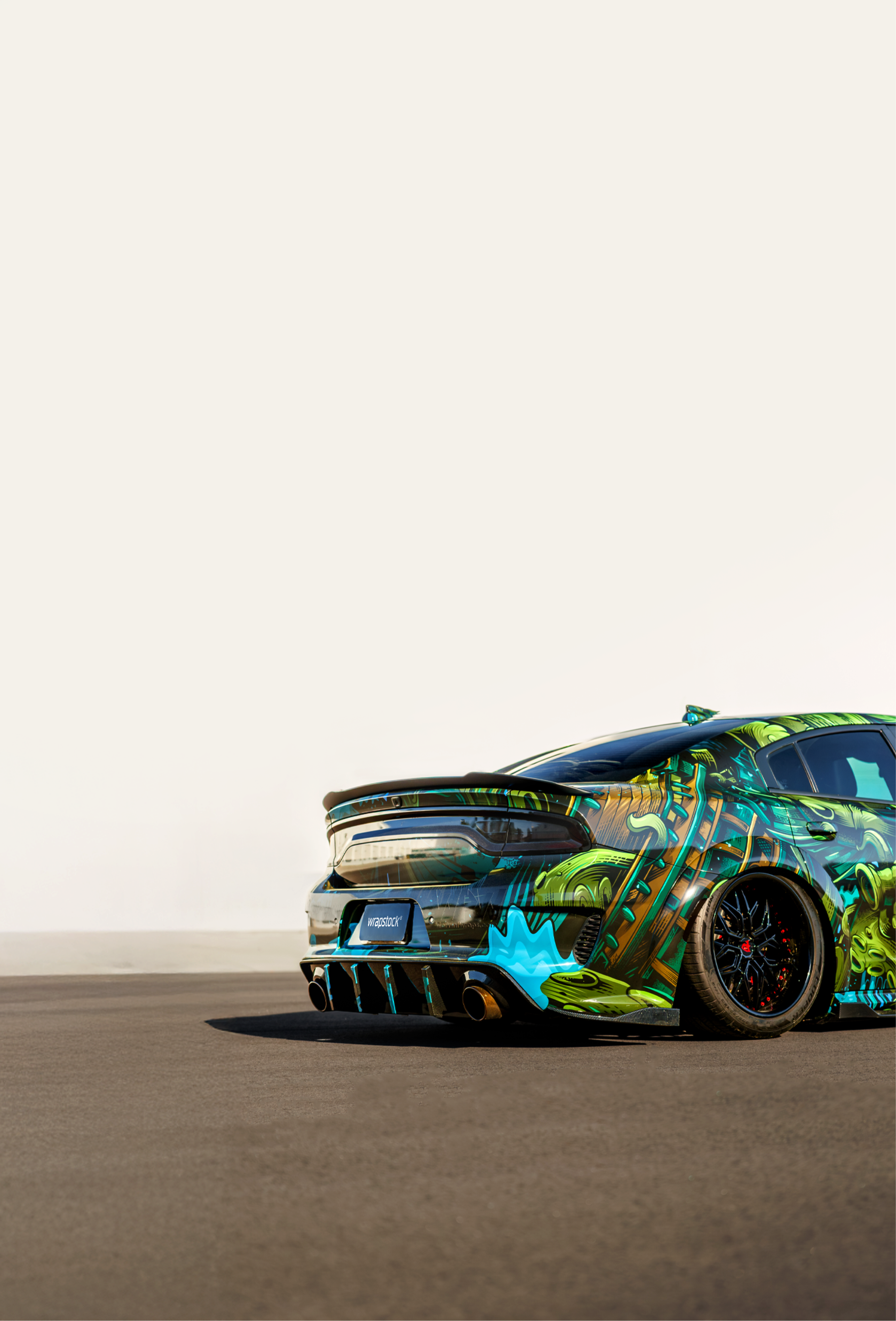 Car with a custom printed wrap